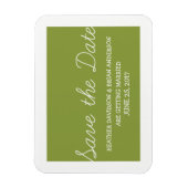Magnet Flexible Whimsy Save the Date Magnet, Olive Green (Vertical)