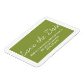 Magnet Flexible Whimsy Save the Date Magnet, Olive Green (Côté Gauche)