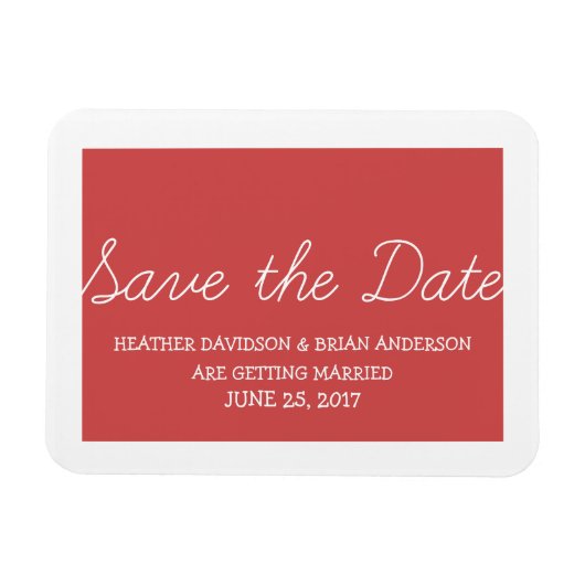 Magnet Flexible Whimsy Save the Date Magnet, Rouge (Horizontal)