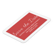 Magnet Flexible Whimsy Save the Date Magnet, Rouge (Côté Gauche)