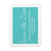 Magnet Flexible Whimsy Save the Date Magnet, Turquoise (Vertical)