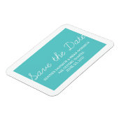 Magnet Flexible Whimsy Save the Date Magnet, Turquoise (Côté Gauche)