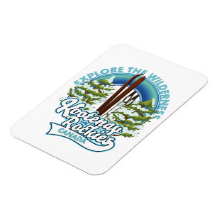 Magnet Flexible Whistler Canada, explorer la nature, logo ski M