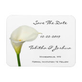 Magnet Flexible White Calla Lily Enregistrer l'aimant de date (Horizontal)