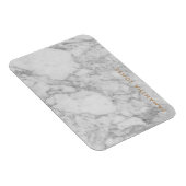 Magnet Flexible White Carrara Marble Gold Classic Personalised (Côté Droit)
