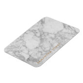 Magnet Flexible White Carrara Marble Gold Classic Personalised (Côté Gauche)