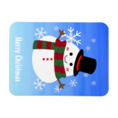Magnet Flexible White Christmas Snowman (Horizontal)