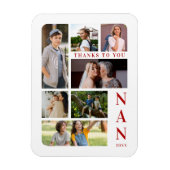 Magnet Flexible White & Dark Red Classic 7 Multi Photos Collage (Vertical)