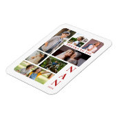 Magnet Flexible White & Dark Red Classic 7 Multi Photos Collage (Côté Gauche)