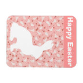 Magnet Flexible White Easter Bunny (Horizontal)