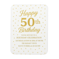 White & Gold Parties scintillant Surprise 50e anni