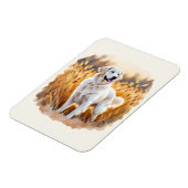 Magnet Flexible White Golden Retriever Dog (Côté Gauche)