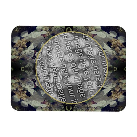 Magnet Flexible White Lacecap Hydrangea Frame Ajouter Votre Photo (Horizontal)