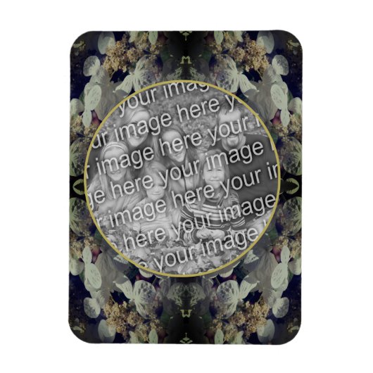 Magnet Flexible White Lacecap Hydrangea Frame Ajouter Votre Photo (Vertical)