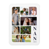 Magnet Flexible White & Navy Blue Classic 7 Multi Photos Collage (Vertical)