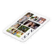 Magnet Flexible White & Navy Blue Classic 7 Multi Photos Collage (Côté Gauche)