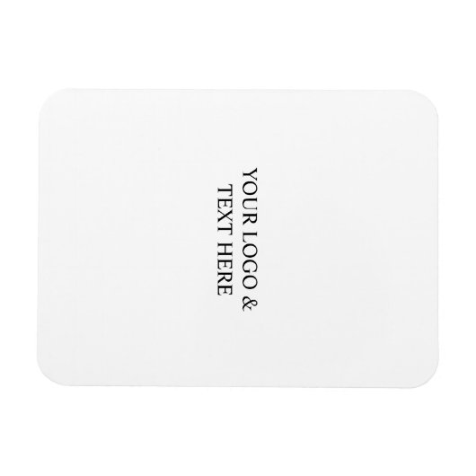 Magnet Flexible White Personalized – Your Logo & Text Here (Horizontal)