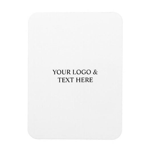 Magnet Flexible White Personalized – Your Logo & Text Here (Vertical)