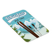 Magnet Flexible Whiteface New York Pour Skier (Côté Droit)