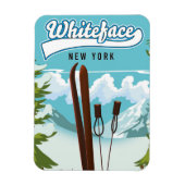 Magnet Flexible Whiteface New York Pour Skier (Vertical)
