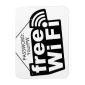 Magnet Flexible Wi-Fi gratuit texte personnalisé (Vertical)