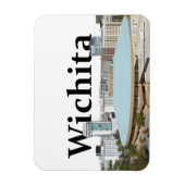 Magnet Flexible Wichita Kansas Skyline avec Wichita dans le ciel (Vertical)