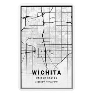 Magnet Flexible Wichita Kansas USA Travel City Plan