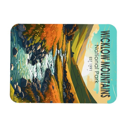 Magnet Flexible Wicklow Mountains National Park Irlande River Art (Horizontal)