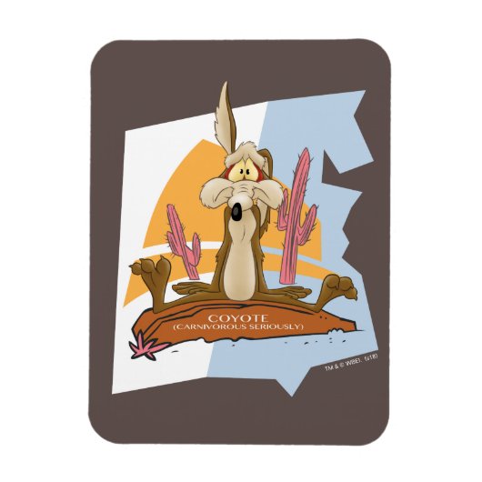 Magnet Flexible Wile E. Coyote (Carnivore Sérieusement) (Vertical)