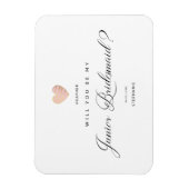 Magnet Flexible Will You Be My Junior Bridesmaid Pink Heart (Vertical)