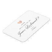 Magnet Flexible Will You Be My Junior Bridesmaid Pink Heart (Côté Gauche)