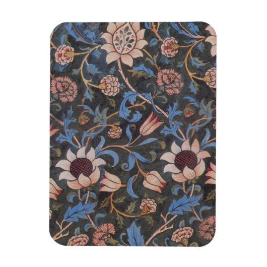 Magnet Flexible William Morris Evenlode Textile Floral Art (Vertical)