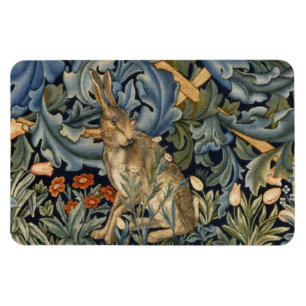 Magnet Flexible William Morris Forest Rabbit Floral Art
