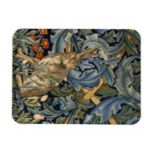 Magnet Flexible William Morris Forest Rabbit Floral Art (Horizontal)