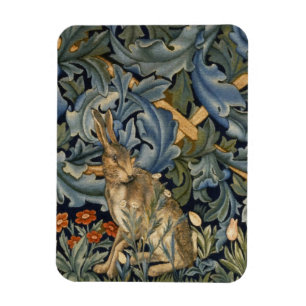 Magnet Flexible William Morris Forest Rabbit Floral Art