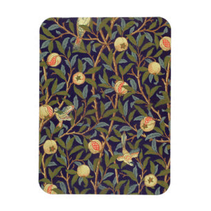 Magnet Flexible William Morris Oiseau Et Grenade Art Vintage