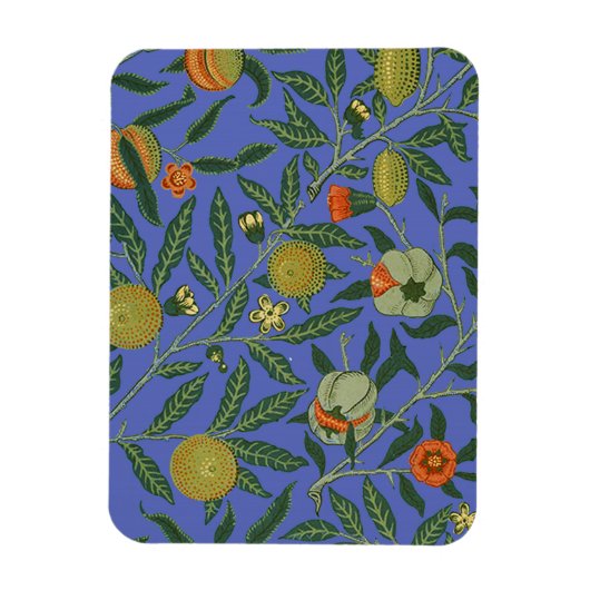 Magnet Flexible William Morris Pomegranate Bleu papier peint color (Vertical)