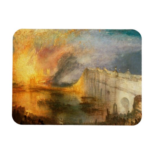 Magnet Flexible William Turner - L'incendie du Parlement (Horizontal)