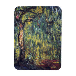 Magnet Flexible Willow de Weeping par Claude Monet, Art Vintage