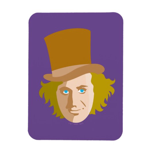Magnet Flexible Willy Wonka Stenciled Face Graphic (Vertical)