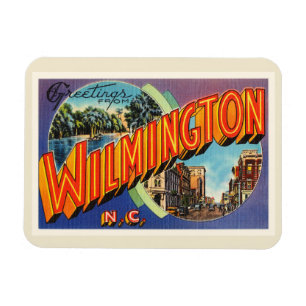 Magnet Flexible Wilmington #2 North Carolina NC Carte postale Vint