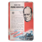 Magnet Flexible Winston Churchill, Réimpression de l'affiche de Br (Vertical)