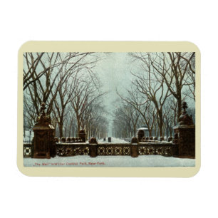 Magnet Flexible Winter Central Park NY Vintage c1910