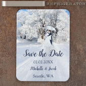 Magnet Flexible Winter Wonderland Fine Art Enregistrer la date