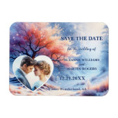 Magnet Flexible Winter Wonderland Mariage Photo Enregistrer la dat (Horizontal)
