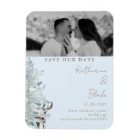 Winter Woodland Blue Mariage Photo Sauvez notre da