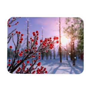 Magnet Flexible Winterberry dans l'aimant flexible de glace