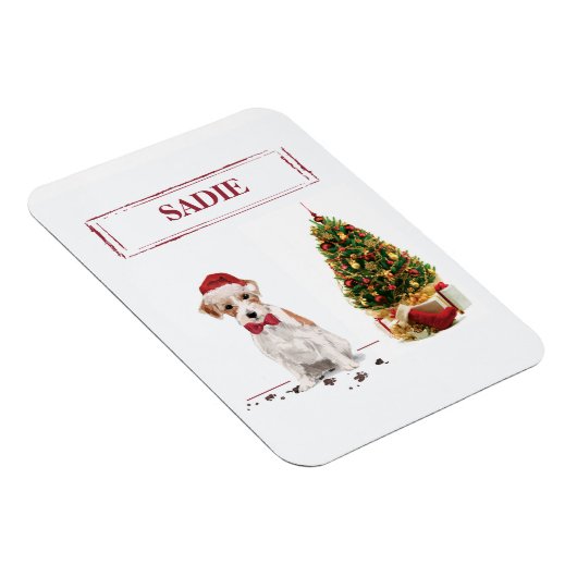 Magnet Flexible Wire Haired Jack Russell Funny Christmas Chien (Côté Droit)