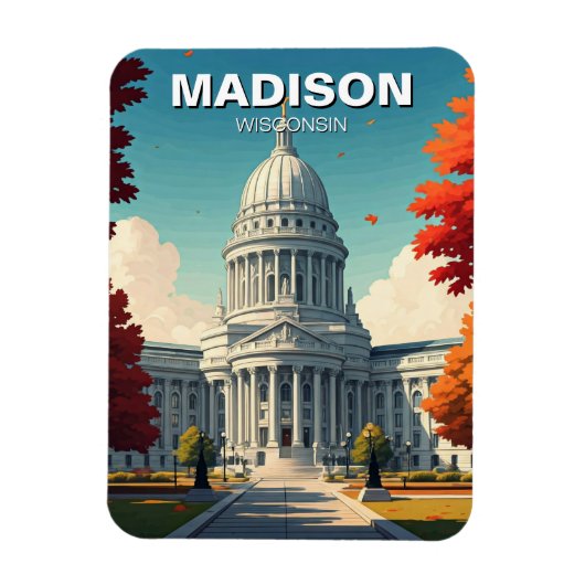 Magnet Flexible Wisconsin Madison State Capitol (Vertical)
