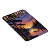 Magnet Flexible Wisconsin St Croix National Riverway Travel (Côté Droit)